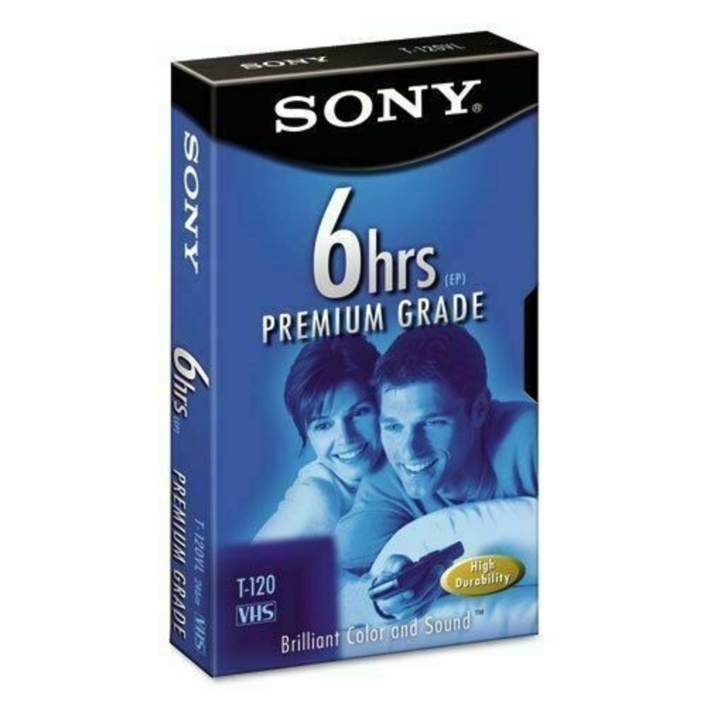 NEW Blank Sony Video Cassette VHS T120VR Premium Grade Original OEM SEALED